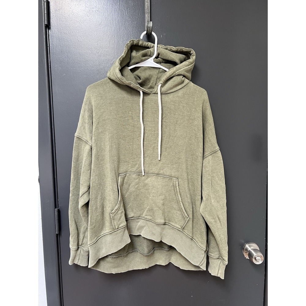 AERIE Sweatshirt Hoodie Womens Sz M Long Sleeve Pullover Green Oversized